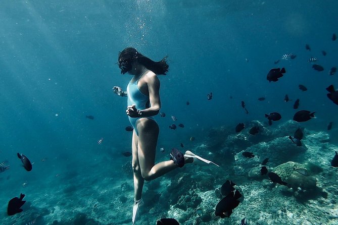 Bali Blue Lagoon Snorkeling with Optional Tour & Activities - Getting fitted for fins and masks