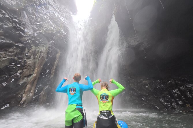 Bali Canyoning Trip – Explore Hidden Waterfalls & Gorges - Rappelling beside the Gitgit Twin Waterfall