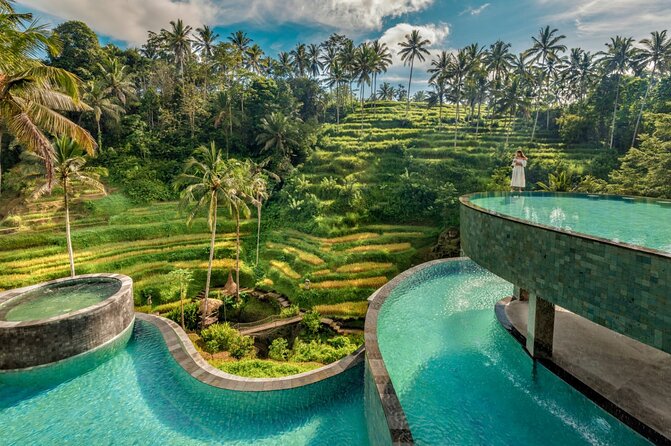 CRETYA Ubud infinity Pool + Hidden Water fall + Water Temple Tour - Cretya Ubud and the rice terrace view