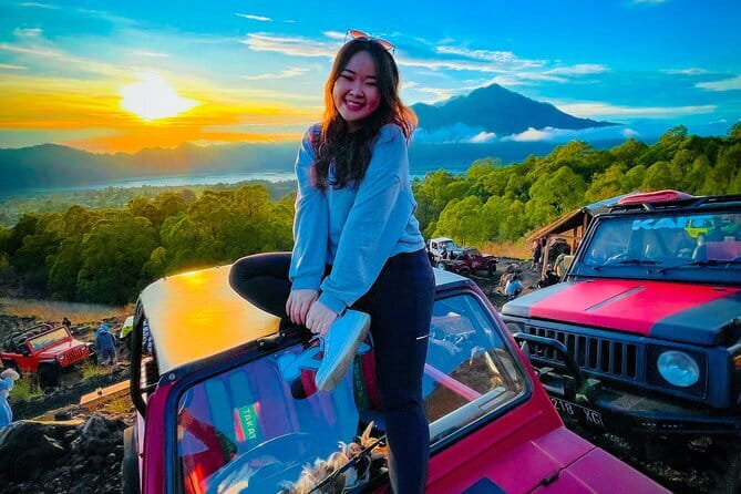 Mount Batur Sunrise Jeep & Cleansing Ritual at Tirta Empul Temple - Sunrise over Lake Batur, Mount Agung, and Mount Rinjani
